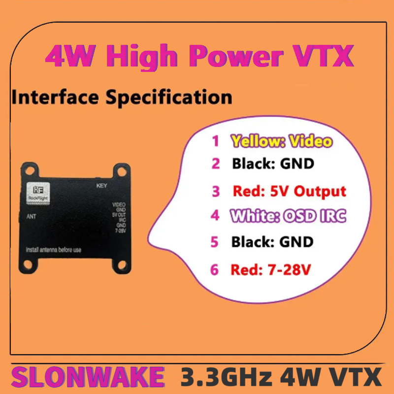 SLONWAKE FPV 3.3G 16CH 4000mW  - đánh giá và giá Drone Rc Remote Control