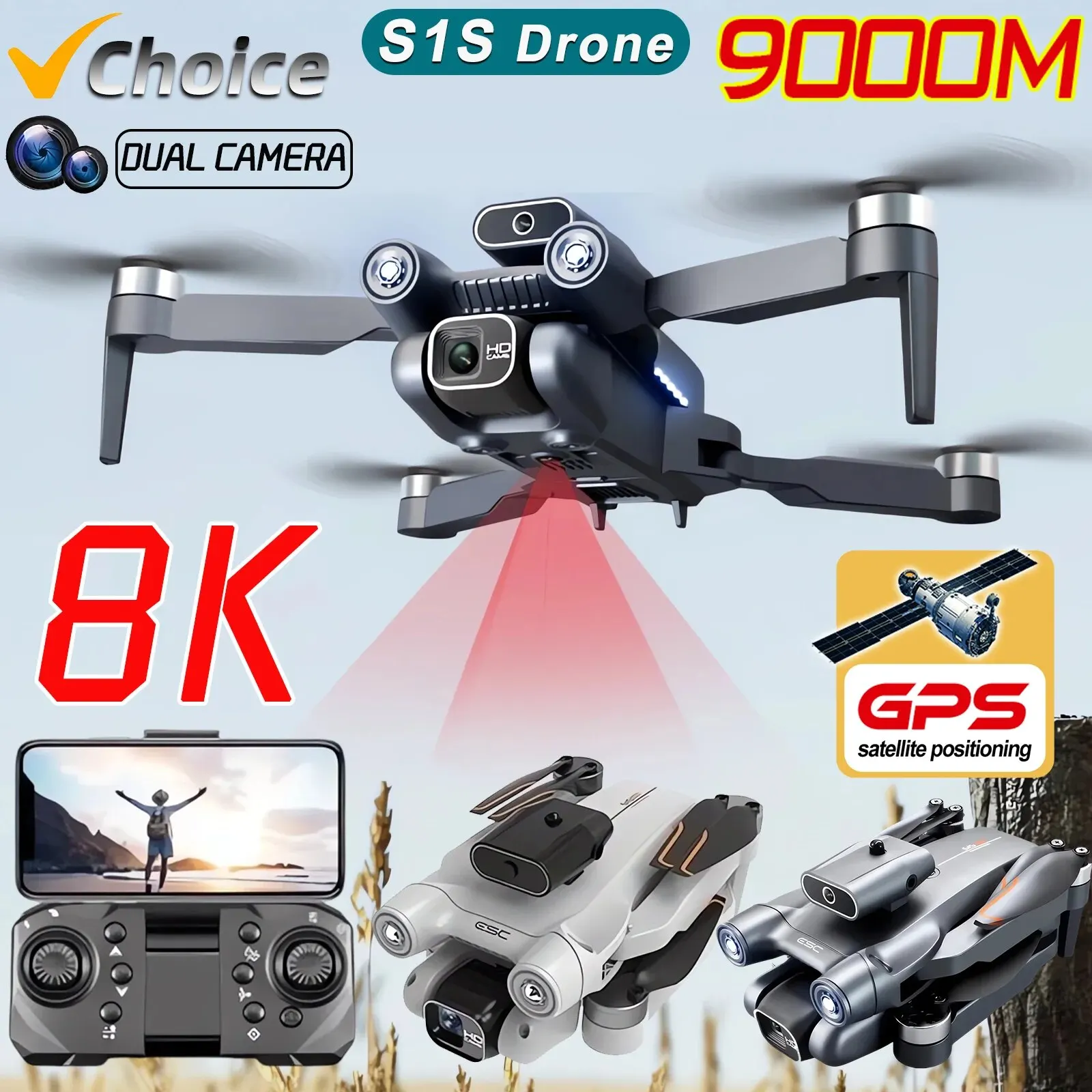 New S1S 5G GPS Drone Camera 8K - đánh giá và giá Gps Module Drone