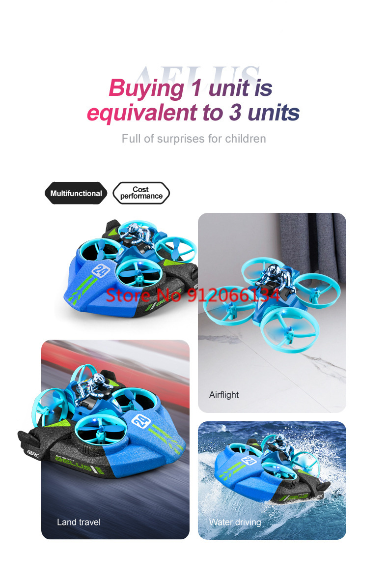 2.4G RC Plane Car Boat 3 In 1  - đánh giá và giá Drone Rc Game