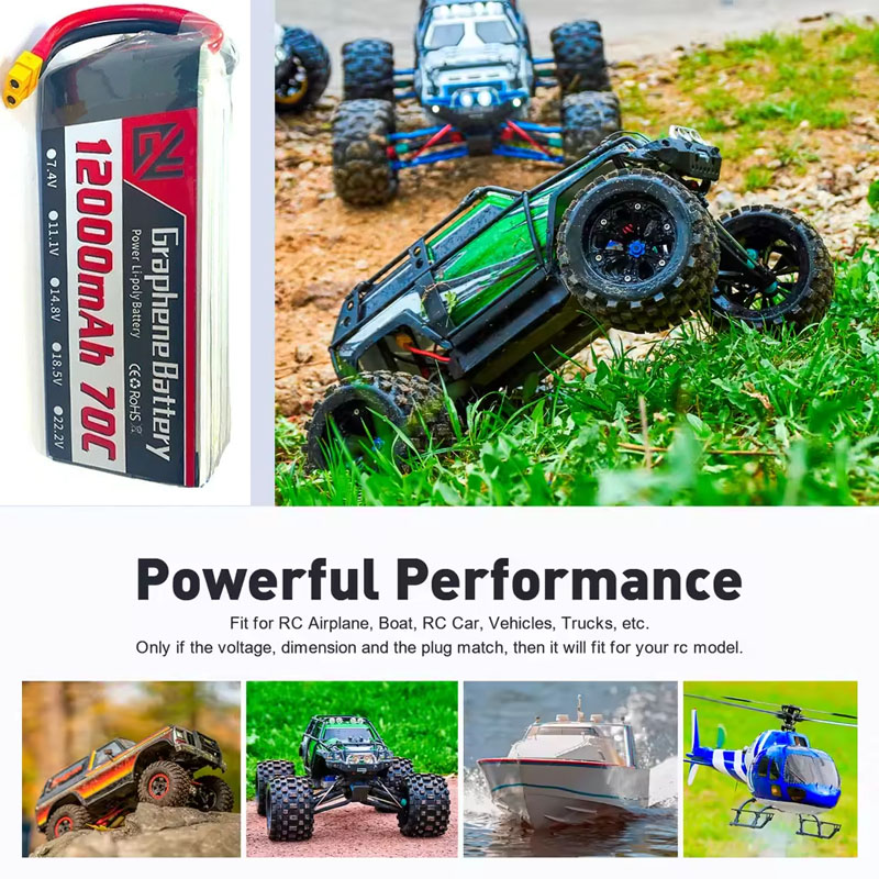 12000mAh 6S 22.2V 70C RC Lipo  - đánh giá và giá Drone Rc Game