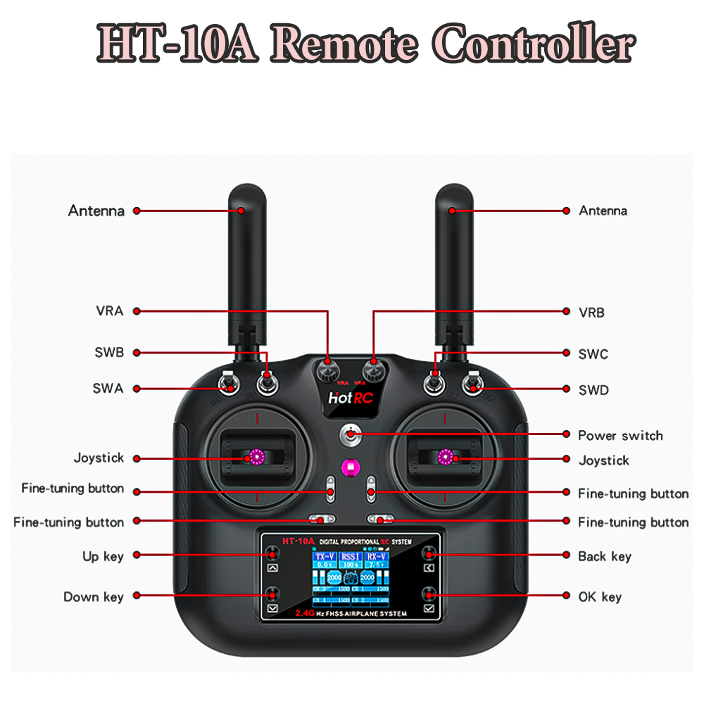 Hotrc Hot rc HT-10A HT10A 2.4G - đánh giá và giá Drone Rc Accessories